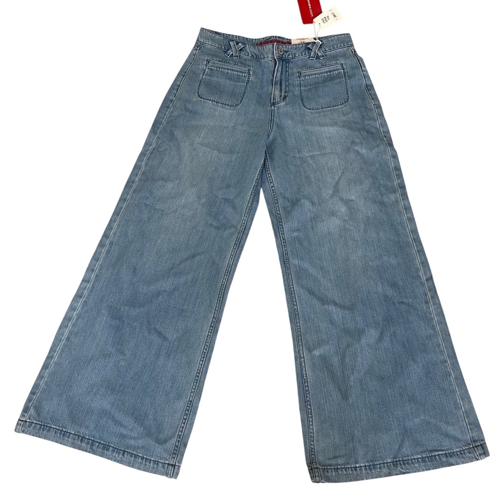 Lucky Brand Liquid Denim Luxe Palazzo Jeans Light Wash Wide Leg 8/29 NEW